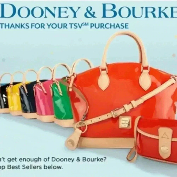 Dooney & Bourke patent leather mini wristlet Orange NWOT - Picture 5 of 5